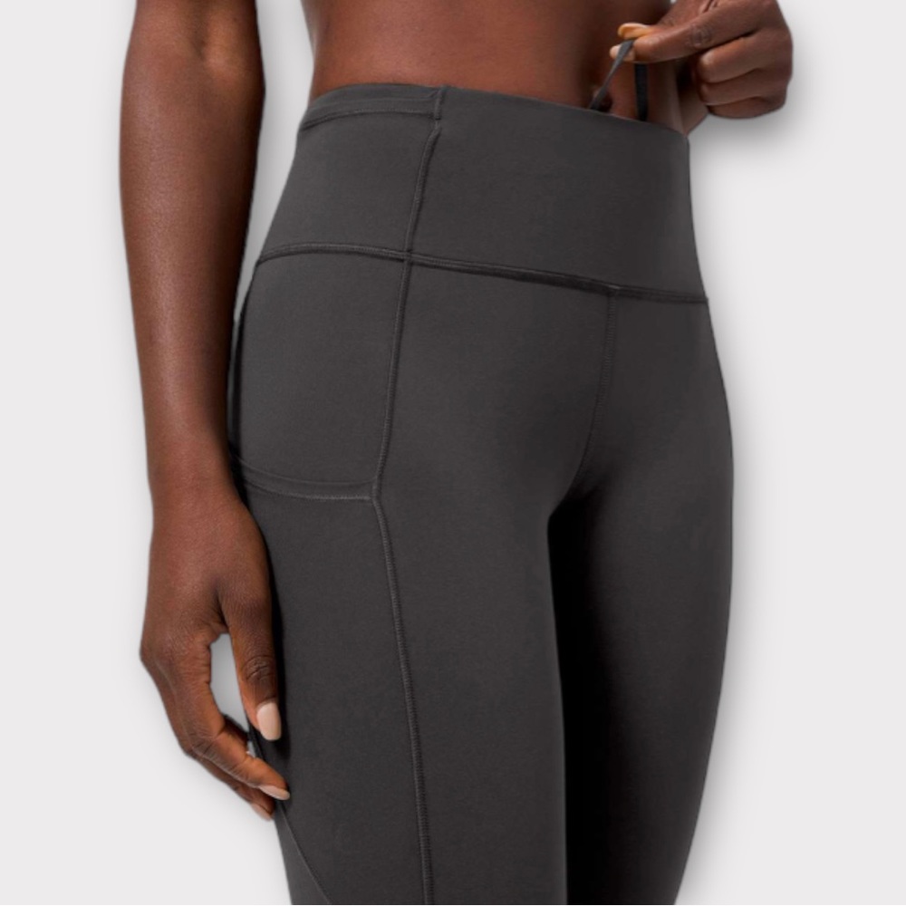 Lululemon Fast and Free Crop II 19" *Non-Reflective Graphite Grey Nulux Size 2 - Picture 3 of 14
